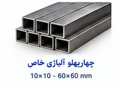 چهار پهلو آلیاژی خاص سایز 10×10 تا 60×60 میلی متر