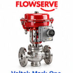 شیر کنترل کروی Flowserve Valtek Mark One با عملگر سیلندر و فنر