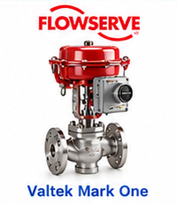 شیر کنترل کروی Flowserve Valtek Mark One با عملگر سیلندر و فنر