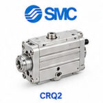 عملگر چرخشی پنوماتیکی SMC CRQ2 با مکانیزم دنده‌شانه‌ای و پینیون