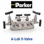 منیفولد پنج شیر Parker A-LOK برای اتصال ترانسمیتر فشار تفاضلی