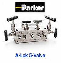 منیفولد پنج شیر Parker A-LOK برای اتصال ترانسمیتر فشار تفاضلی