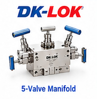 منیفولد پنج شیر ابزار دقیق DK-LOK سری V56 برای ترانسمیتر فشار تفاضلی
